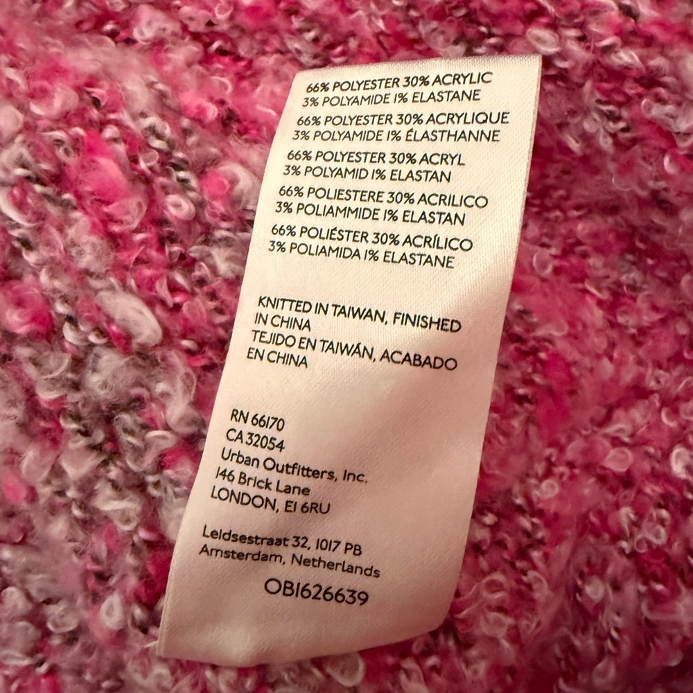 Free People BFF Cocoon Dip Dye Sweater Pink Size SP - Picture 7 of 9